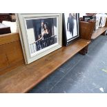 A VICTORIAN GOTHIC OAK PANEL END PEW (OPTION TO PURCHASE THE FOLLOWING LOT AT THE SAME PRICE)