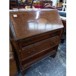 AN EDWARDIAN INLAID SMALL BUREAU.