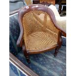 A WILLIAM IV SMALL MAHOGANY CHILDS CHAIR.