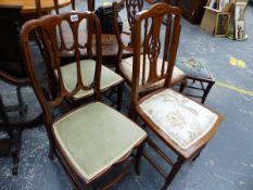 FIVE VARIOUS BEDROOM CHAIRS.