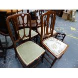 FIVE VARIOUS BEDROOM CHAIRS.