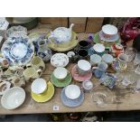 A GROUP OF VARIOUS ANTIQUE AND LATER CHINA WARES INC. CRESTED WARES, ROYAL ALBERT GOSSAMER PART