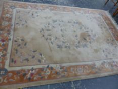 A LARGE CHINESE RUG.