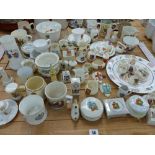 A QUANTITY OF VARIOUS CRESTED WARES AND COMMEMORATIVE CUPS.