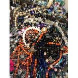 A LARGE QUANTITY OF MODERN COSTUME JEWELLERY.