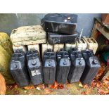 A COLLECTION OF VINTAGE JERRY CANS.