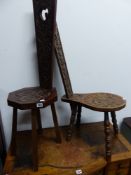 TWO ANTIQUE SPINNERS CHAIRS.