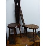 TWO ANTIQUE SPINNERS CHAIRS.