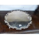 A SILVER PLATED SALVER.