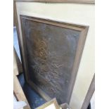 A LARGE REPOUSSE COPPER PANEL.