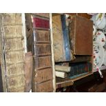 QUANTITY OF ANTIQUE BOOKS AND BINDINGS.