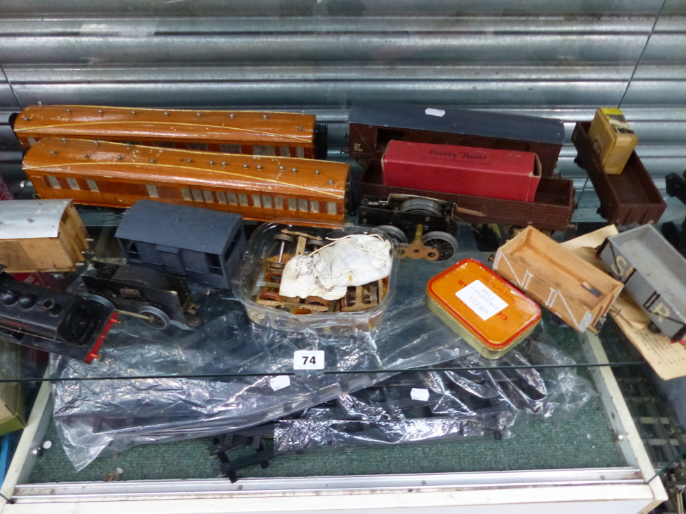 A QUANTITY OF VINTAGE O GAUGE STOCK, INC. SCRATCH BUILT EXAMPLES, AND VARIOUS TRACK.