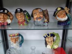 SIX ROYAL DOULTON CHARACTER JUGS.