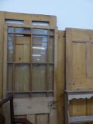 VARIOUS ANTIQUE PINE DOORS.