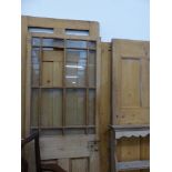 VARIOUS ANTIQUE PINE DOORS.