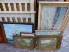 A QUANTITY OF DECORATIVE OIL PAINTINGS, PRINTS ETC.