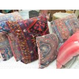 A QUANTITY OF VARIOUS CARPET CUSHIONS.