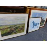 FOUR VARIOUS SIGNED PRINTS BY MICHAEL LYNE.