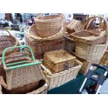 A LARGE QUANTITY OF WICKER BASKETS.