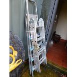 TWO ALUMINIUM STEP LADDERS.