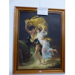 A MODERN OIL ON CANVAS AFTER PIERRE AUGUSTE COT, THE STORM.