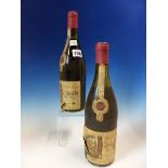 WINE, TWO BOTTLES OF 1949 PATRIACHE RED MOULIN A VENT WINE