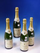 SPARKLING WINE, FOUR BOTTLES OF 2009 CAVE DE LUGNY CREMANT DE BOURGOGNE