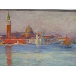 ATTRIBUTED TO ERNEST ROTH (1879-1964). ARR. VENICE. OIL ON BOARD. 23 x 33cms.