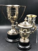 AN INDIAN SILVER TWO HANDLED PRESENTATION TROPHY CUP, BEST HORSE IN THE SHOW, POONA & KIRKEE