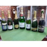 SPARKLING WINE, TWO MAGNUMS OF FIZZECCO, TWO BOTTLES OF CAVA, TWO FRENCH SPARKLING WINES, A BOTTLE