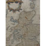 AFTER ROBERT MORDEN. AN ANTIQUE HAND COLOURED MAP OF SCOTLAND. 45 x 35.5cms.