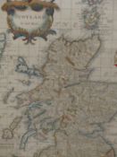 AFTER ROBERT MORDEN. AN ANTIQUE HAND COLOURED MAP OF SCOTLAND. 45 x 35.5cms.