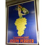 AFTER J. STALL. A VINTAGE CHAMPAGNE JOSEPH PERRIER COLOUR POSTER. 160 x 117cms.