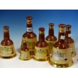 WHISKY, TWO 75CL WADE BOTTLES OF BELLS WHISKY, TWO FULL 18.75CL BOTTLES AND TWO NOT FULL BOTTLES