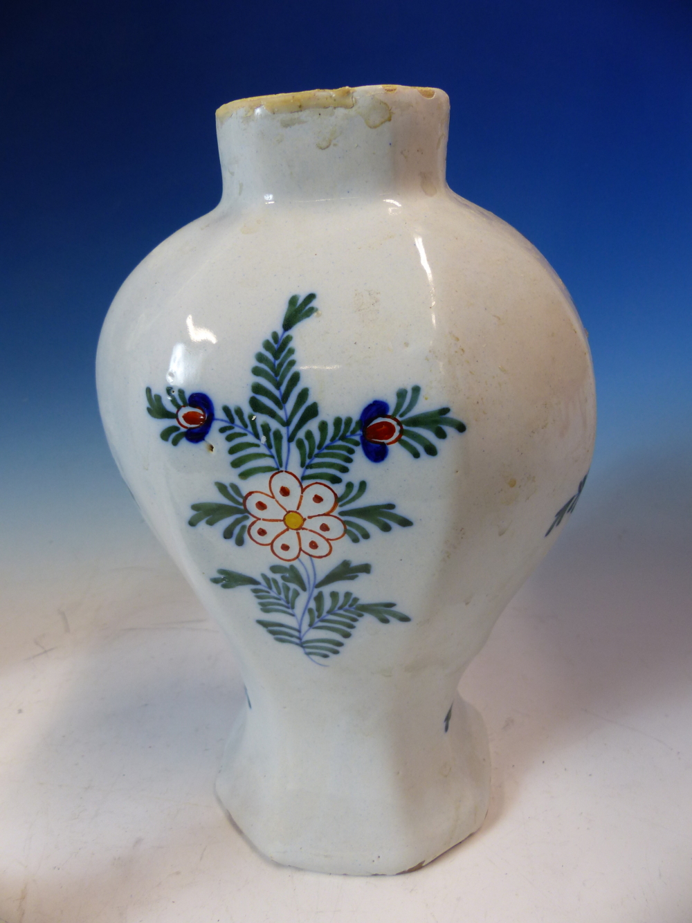 TWO 19th C. DUTCH DELFT POLYCHROME VASES AND COVERS OF FLATTENED BALUSTER SHAPE, ONE PAINTED WITH - Image 14 of 14