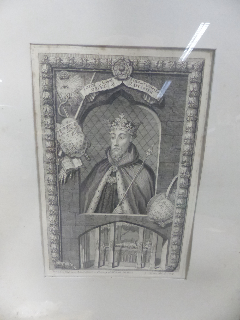 THREE EARLY ANTIQUE PORTRAIT PRINTS OF KINGS AFTER G. VERTUE. LARGEST 30 x 20cms. TOGETHER WITH A - Image 3 of 10