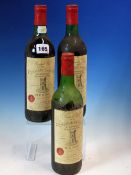 WINE, THREE BOTTLES OF 1975 CHATEAU LA TOUR MEDOC RED WINE