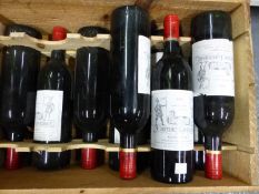 WINE, A WOODEN CASE OF NINE BOTTLES OF 1979 CHATEAU LAGRANGE RED SAINT-JULIEN WINE