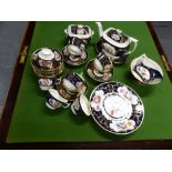 ATTRIBUTED TO EARLY VICTORIAN COALPORT, A TWENTY EIGHT PIECE TEA SERVICE WITH FLORAL VIGNETTES