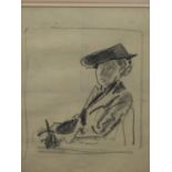 SIR WILLIAM NICHOLSON (1872-1949). PORTRAIT OF MARGUERITE STEEN. PENCIL DRAWING, GALLERY LABEL