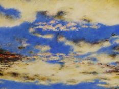 OSCAR BENTO (b. 1950). ARR. CLOUDS AND SEA. OIL ON CANVAS, INSCRIBED VERSO. 97 x 131cms.