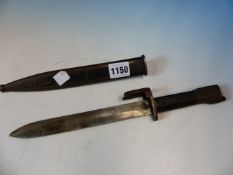 AN UNUSUAL UNIDENTIFIED RIFLE BAYONET