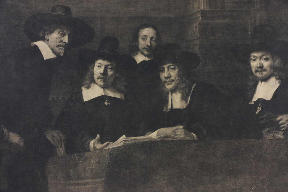 Print of Rembrandt and the Doctor, 36" x 20". Provenance: From a Hamilton, Massachusetts estate. - Image 5 of 16