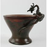 Japanese bronze dragon vase. Provenance: From a West Palm Beach, Florida estate.