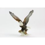 Lorenz Hutschenreuther American bald eagle figurine designed by Karl Tutter, green Hutschenreuther