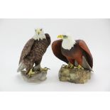 Two matte porcelain American bald eagles, to include: Boehm limited edition commemorative 1782-1982,