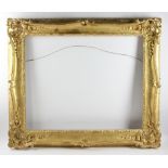 19th century-style French Barbizon carved giltwood frame, outside 32" x 38", inside 24" x 30".