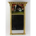 Federal reverse painted gold leaf mirror. Provenance: From a Saugus, Massachusetts estate.