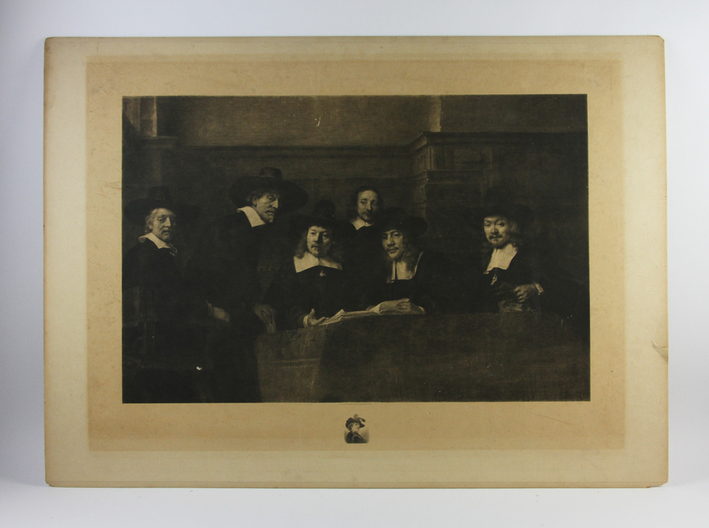 Print of Rembrandt and the Doctor, 36" x 20". Provenance: From a Hamilton, Massachusetts estate.