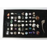 Collection of silver jewelry and other rings, etc. Provenance: From a Winchester, Massachusetts